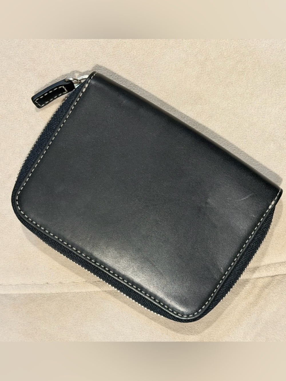 Coach Black Leather Zip Around Wallet Organizer Y2K - Picture 3 of 11